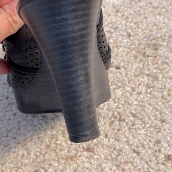 Apt.9 Miranda Black Open Toe Wedge Pumps - HOLD - Picture 7 of 12